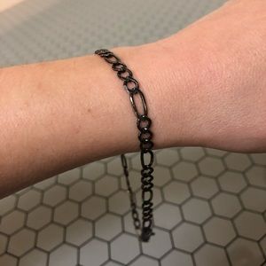 Chunky Oxidized Metal Bracelet